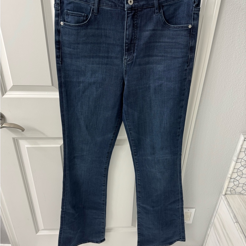 Anthropologie Letterpress Dark Blue Straight Leg Jeans 31 Tall